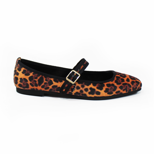 Mary Jane Flat Leopardo Print NOMADAS de Dama