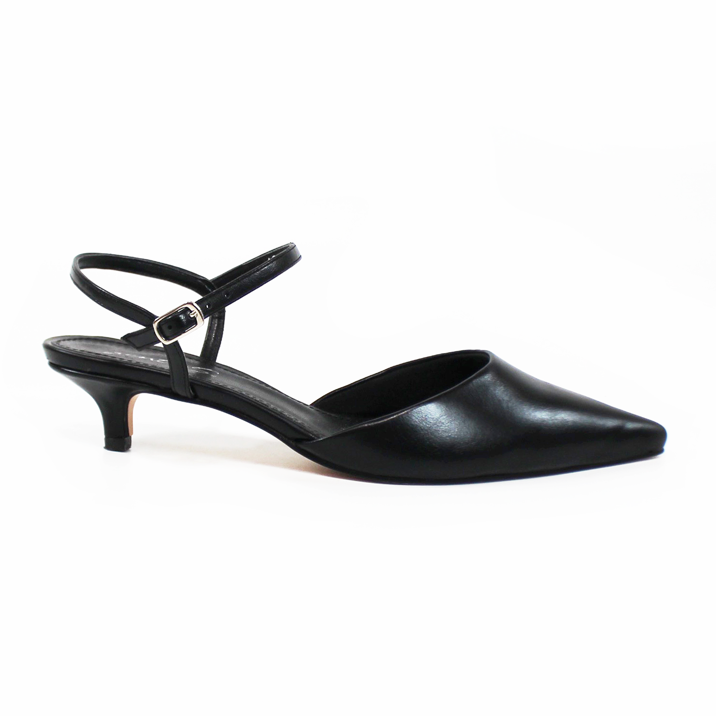 Kitten Heel Puntal Negro con Pulsera de Dama SENTIES