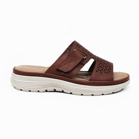 Sandalia Confort de Piel color Tan de Dama STEFANIA