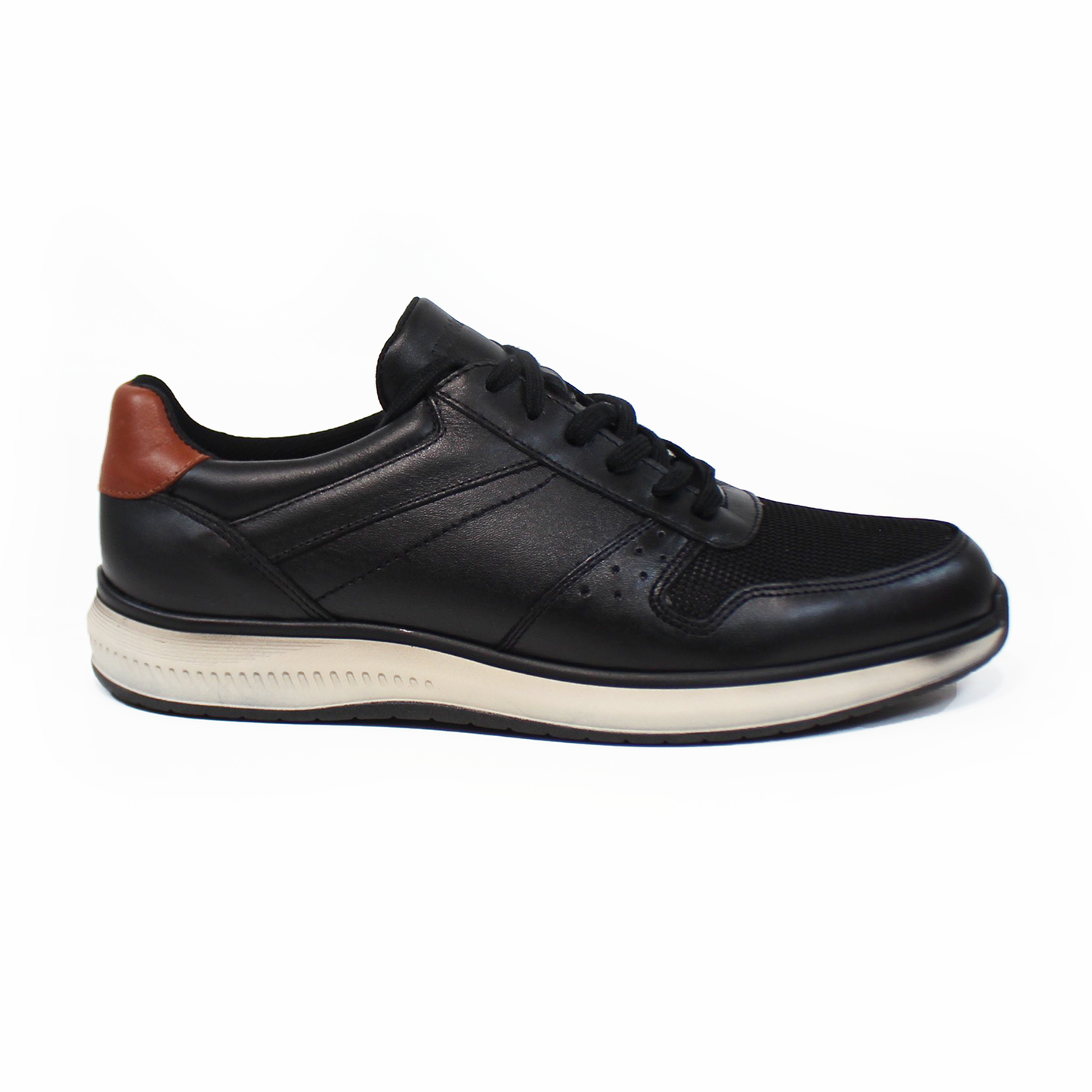 Zapato Casual de Piel Negro con Paloma Café de Hombre VERDETABACO