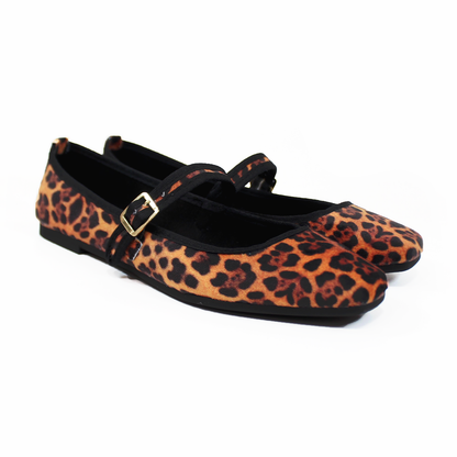 Mary Jane Flat Leopardo Print NOMADAS de Dama