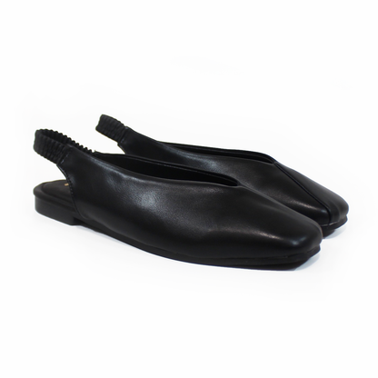 Flat estilo Tabi Negro con Elástico en Talón TACZA