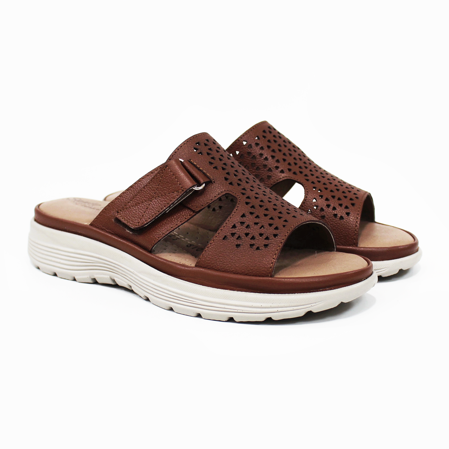 Sandalia Confort de Piel color Tan de Dama STEFANIA