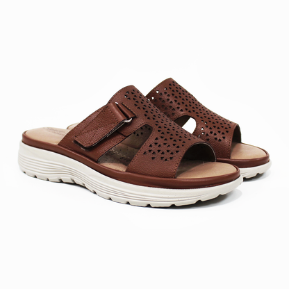 Sandalia Confort de Piel color Tan de Dama STEFANIA