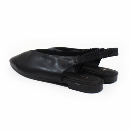Flat estilo Tabi Negro con Elástico en Talón TACZA