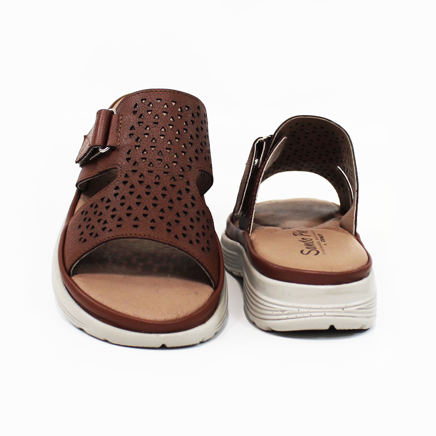 Sandalia Confort de Piel color Tan de Dama STEFANIA