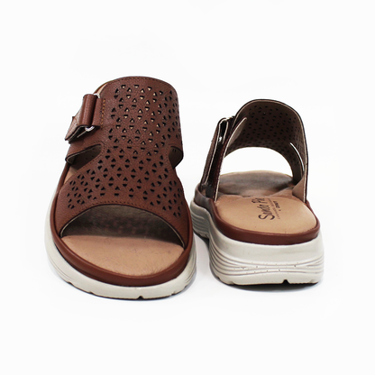 Sandalia Confort de Piel color Tan de Dama STEFANIA