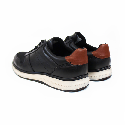 Zapato Casual de Piel Negro con Paloma Café de Hombre VERDETABACO