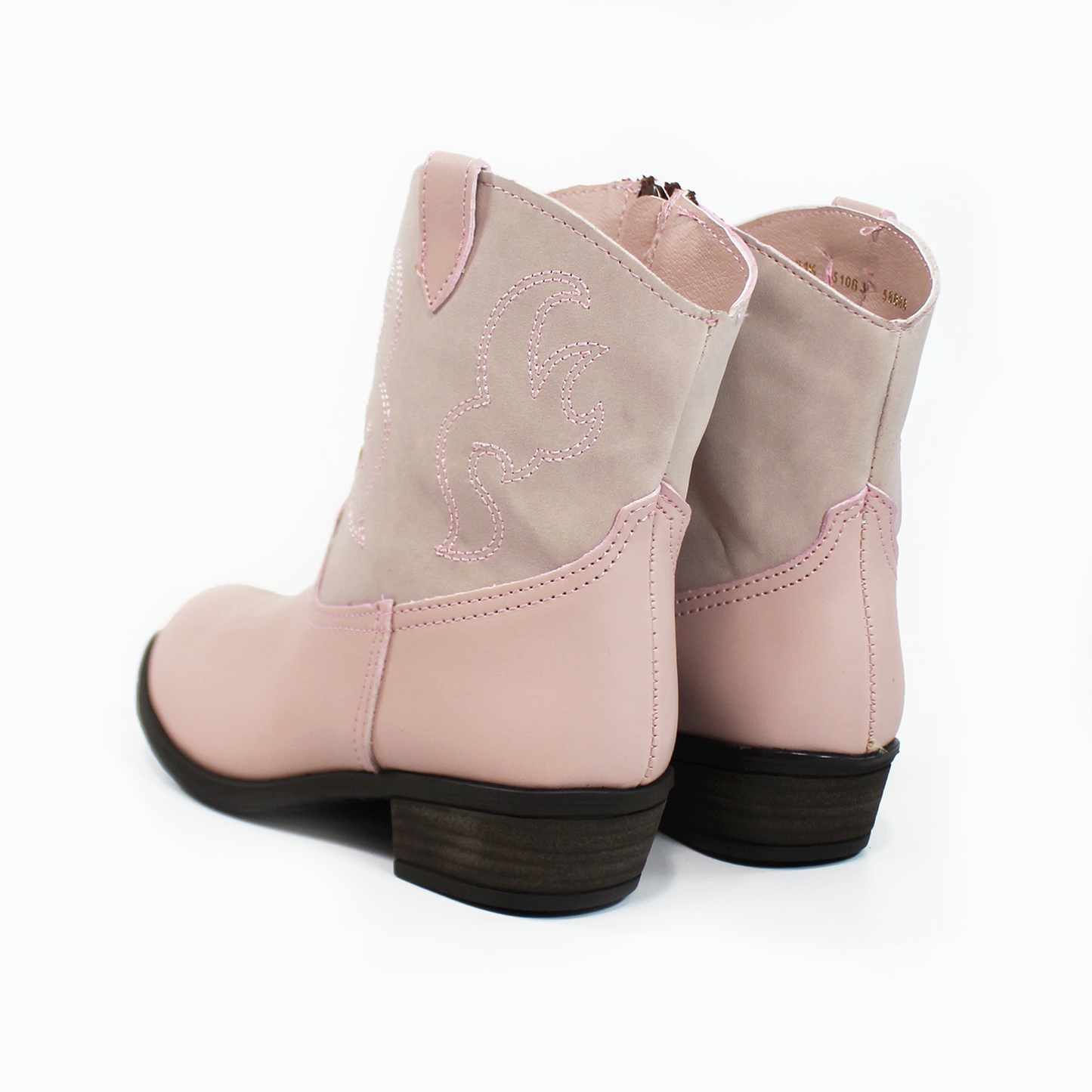 Bota Vaquera de Niña Rosa con Bordado JAKUNA