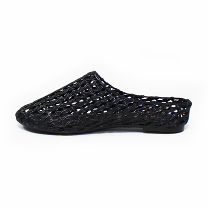 Flat Jelly Mesh de Plástico Negro de Dama TACZA