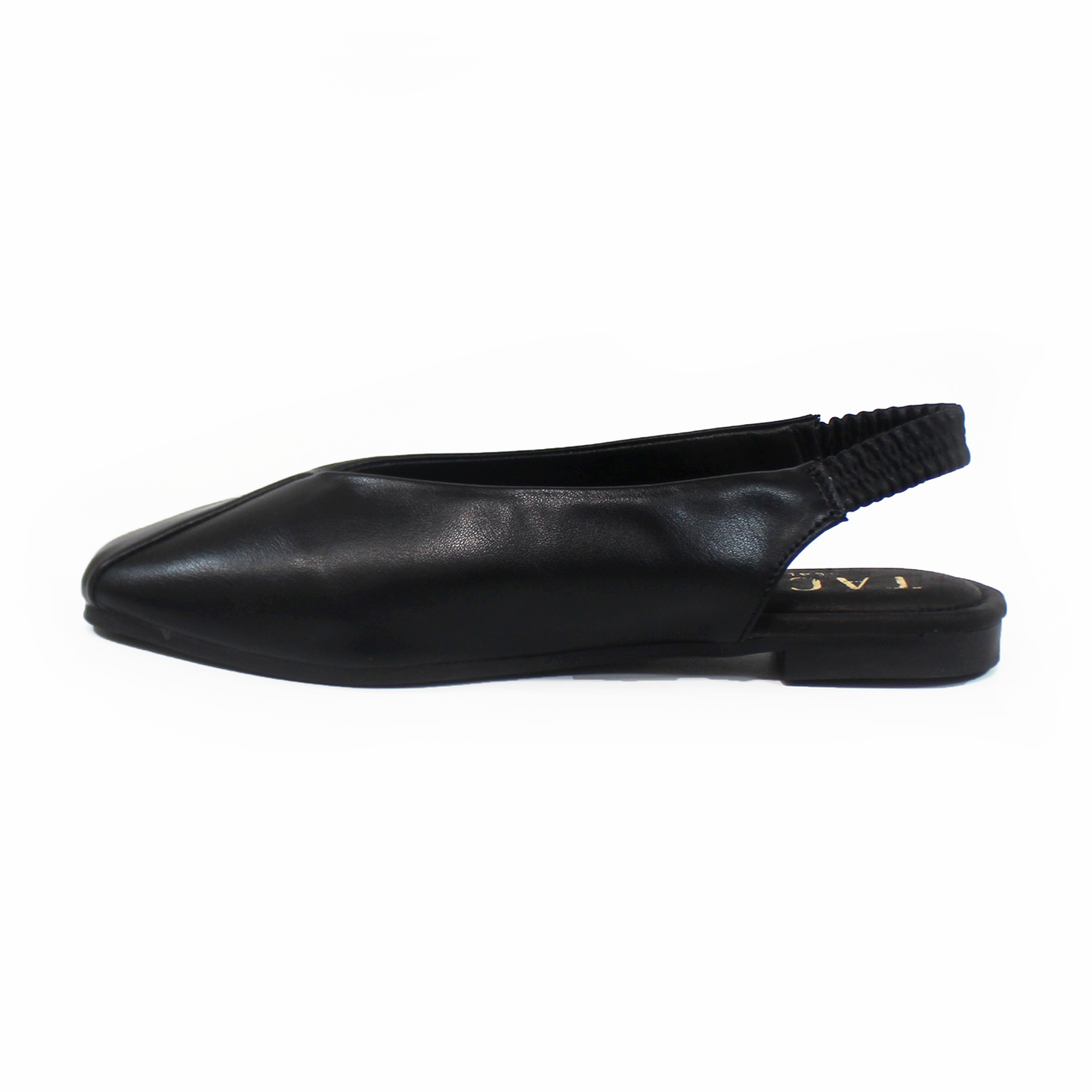Flat estilo Tabi Negro con Elástico en Talón TACZA