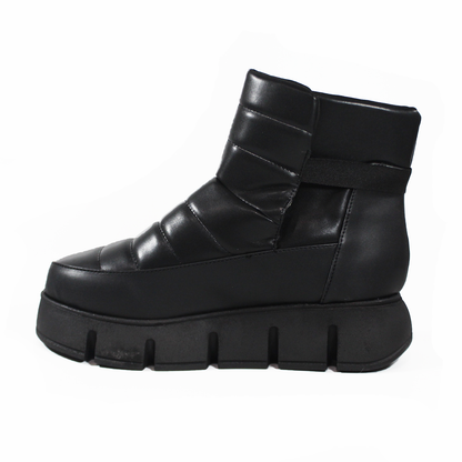 Botín Negro Acolchado Casual de Plataforma SUAVE CAMINAR