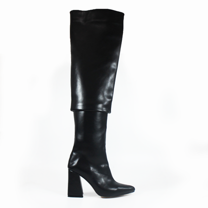 Bota Maxi Larga Negra Puntal de Tacón TACZA