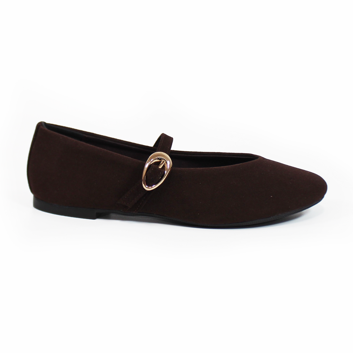 Flat Mary Jane Chocolate Ante con Confort LADY PAULINA
