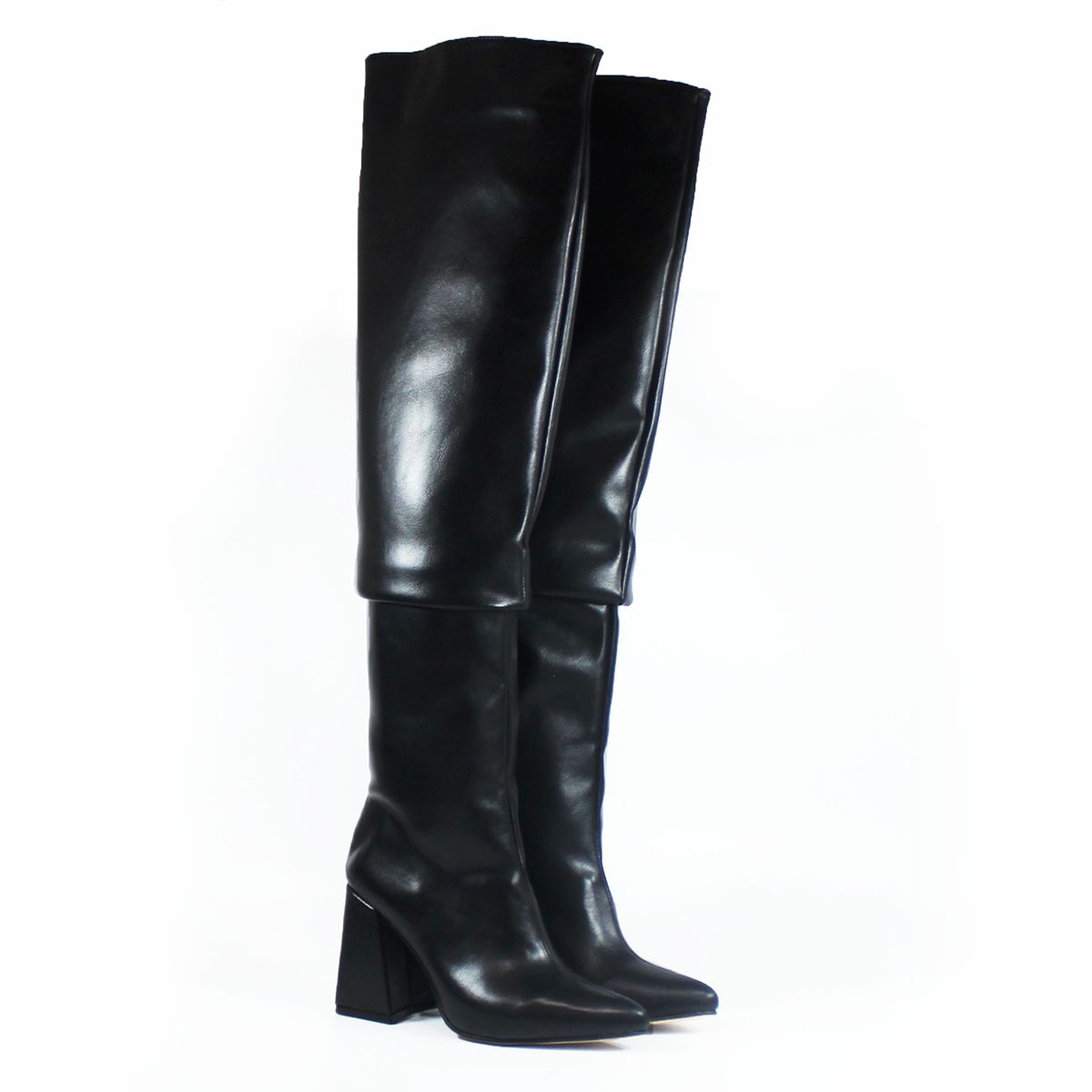 Bota Maxi Larga Negra Puntal de Tacón TACZA