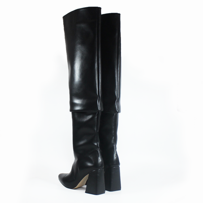 Bota Maxi Larga Negra Puntal de Tacón TACZA
