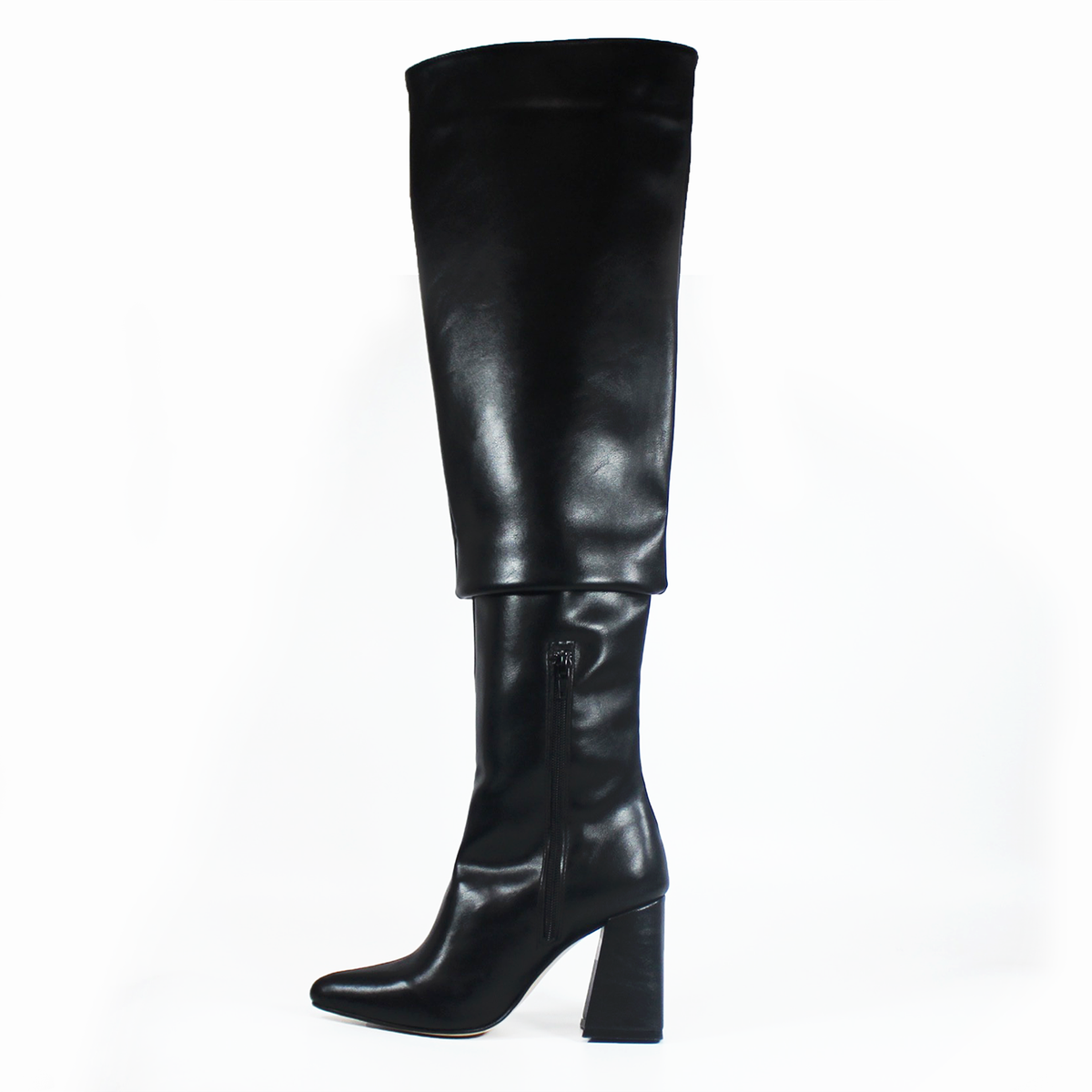 Bota Maxi Larga Negra Puntal de Tacón TACZA