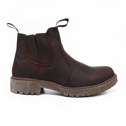 Bota de Trabajo Chelsea Café Crazy Suela Corcho Ambar para Caballero PMA