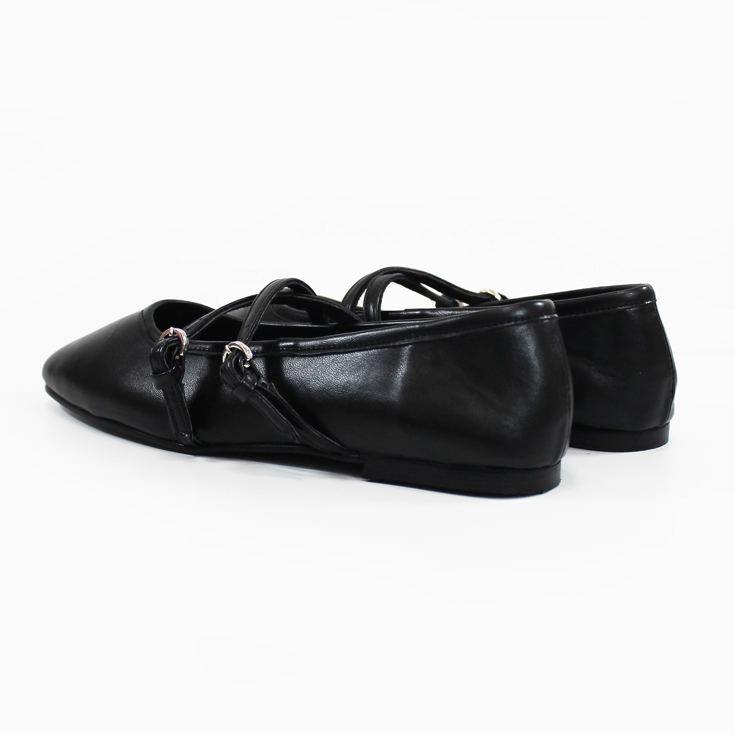 Balerina Flat Clásica con Pulseras Cruzadas Negro de Dama TACZA