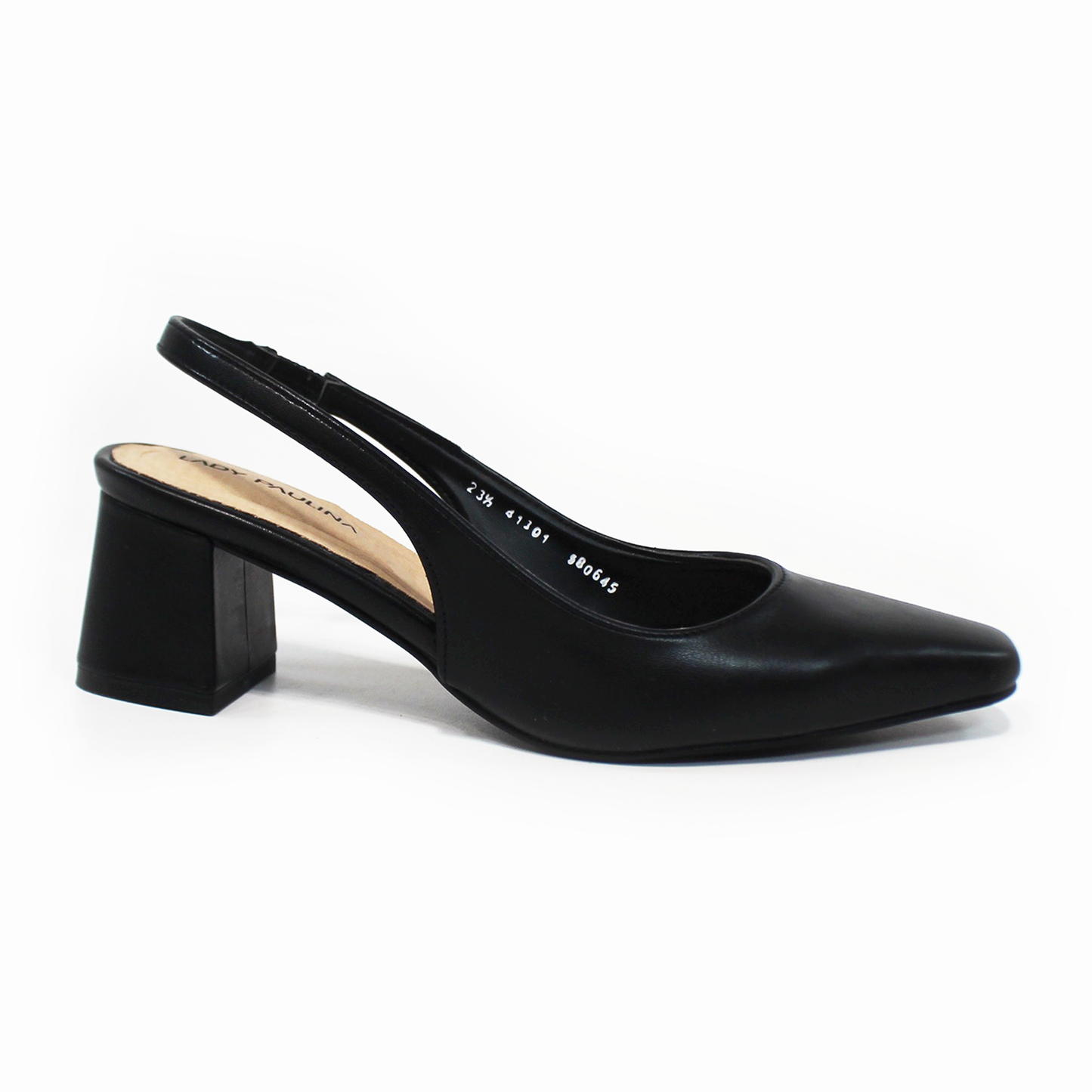 Zapatilla Slingback Puntal Negro LADY PAULINA