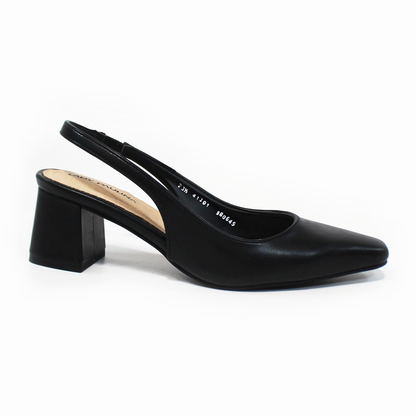 Zapatilla Slingback Puntal Negro LADY PAULINA
