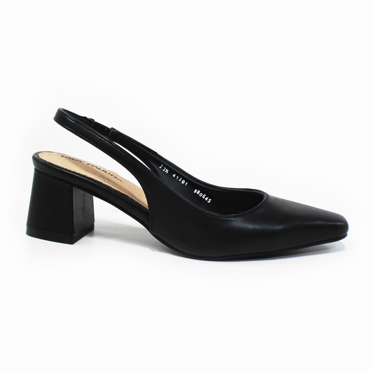 Zapatilla Slingback Puntal Negro LADY PAULINA
