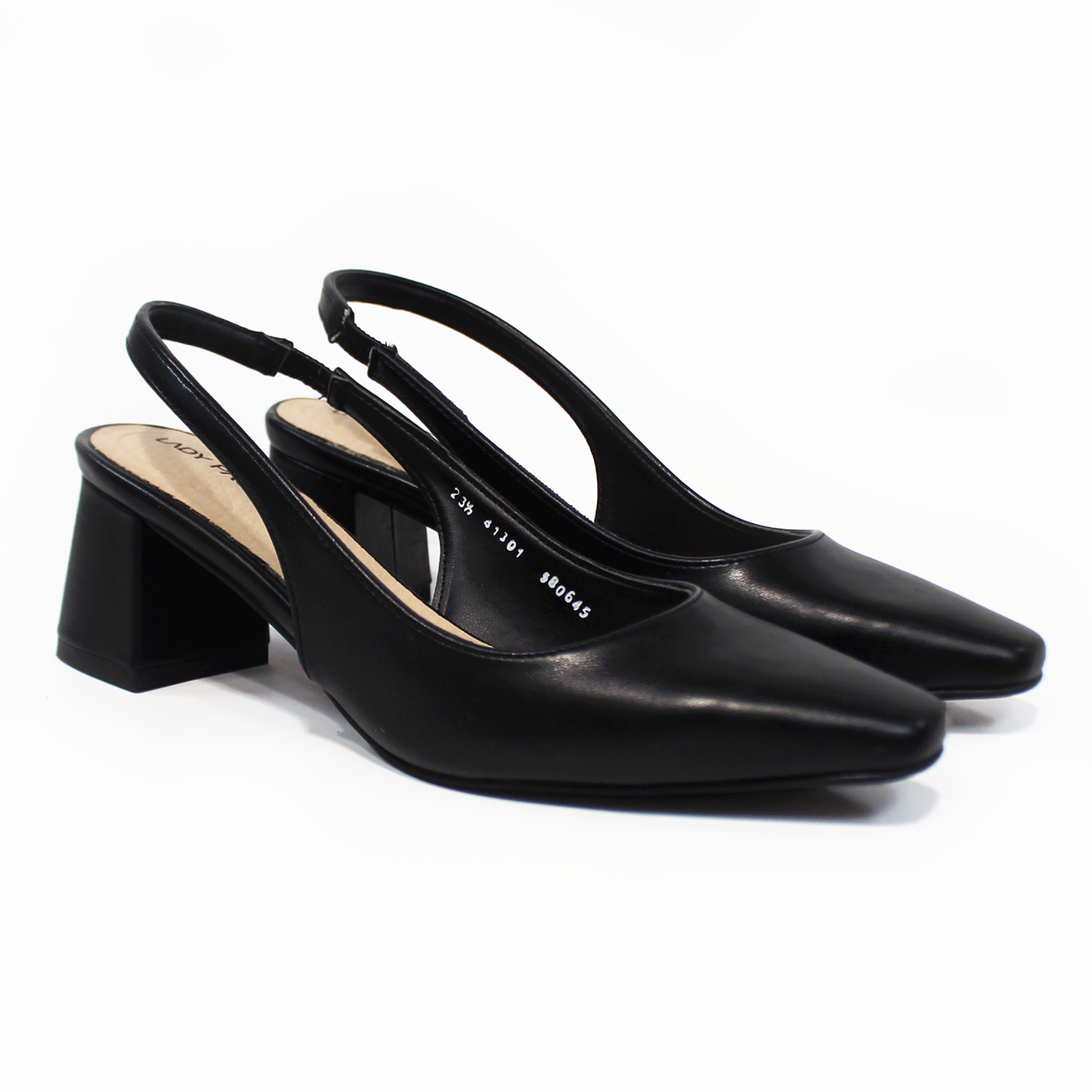 Zapatilla Slingback Puntal Negro LADY PAULINA