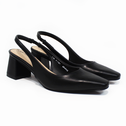 Zapatilla Slingback Puntal Negro LADY PAULINA