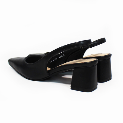 Zapatilla Slingback Puntal Negro LADY PAULINA