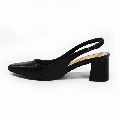 Zapatilla Slingback Puntal Negro LADY PAULINA