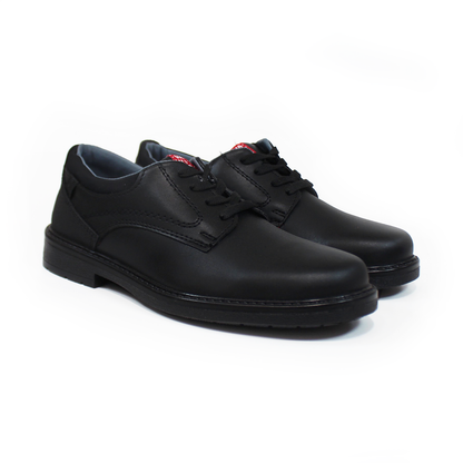 Zapato Escolar Juvenil Clásico Negro con Cintas VAVITO