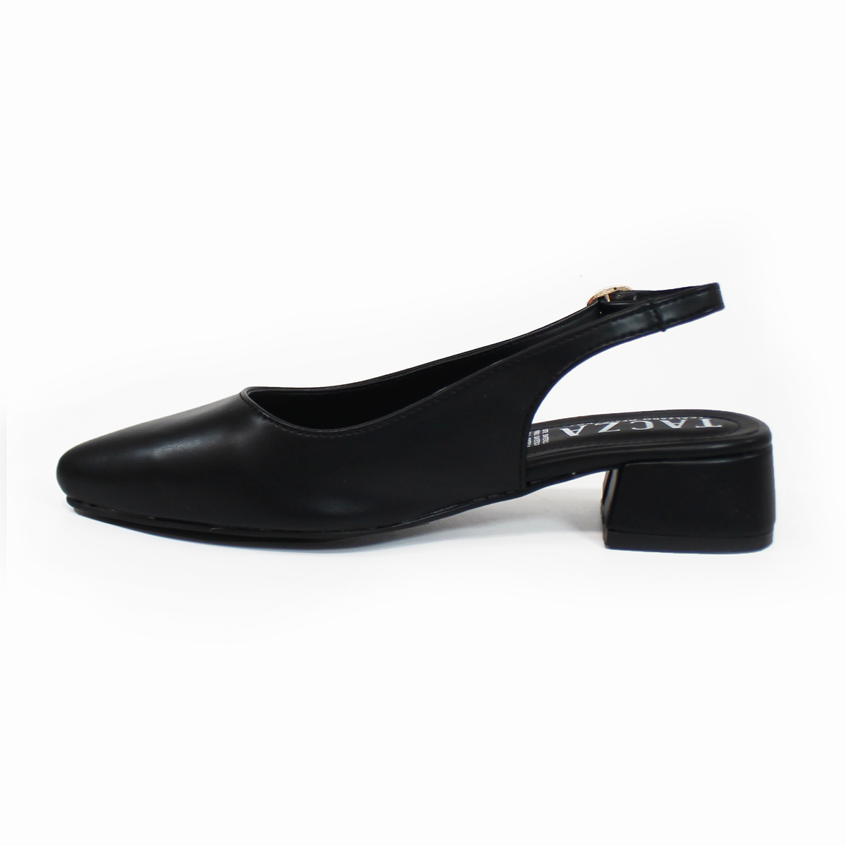 Zapatilla Mini Tacón Slingback Negro TACZA