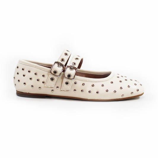 Flat Ballerina con Estoperoles doble Pulsera color Late de Dama TACZA