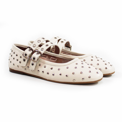 Flat Ballerina con Estoperoles doble Pulsera color Late de Dama TACZA