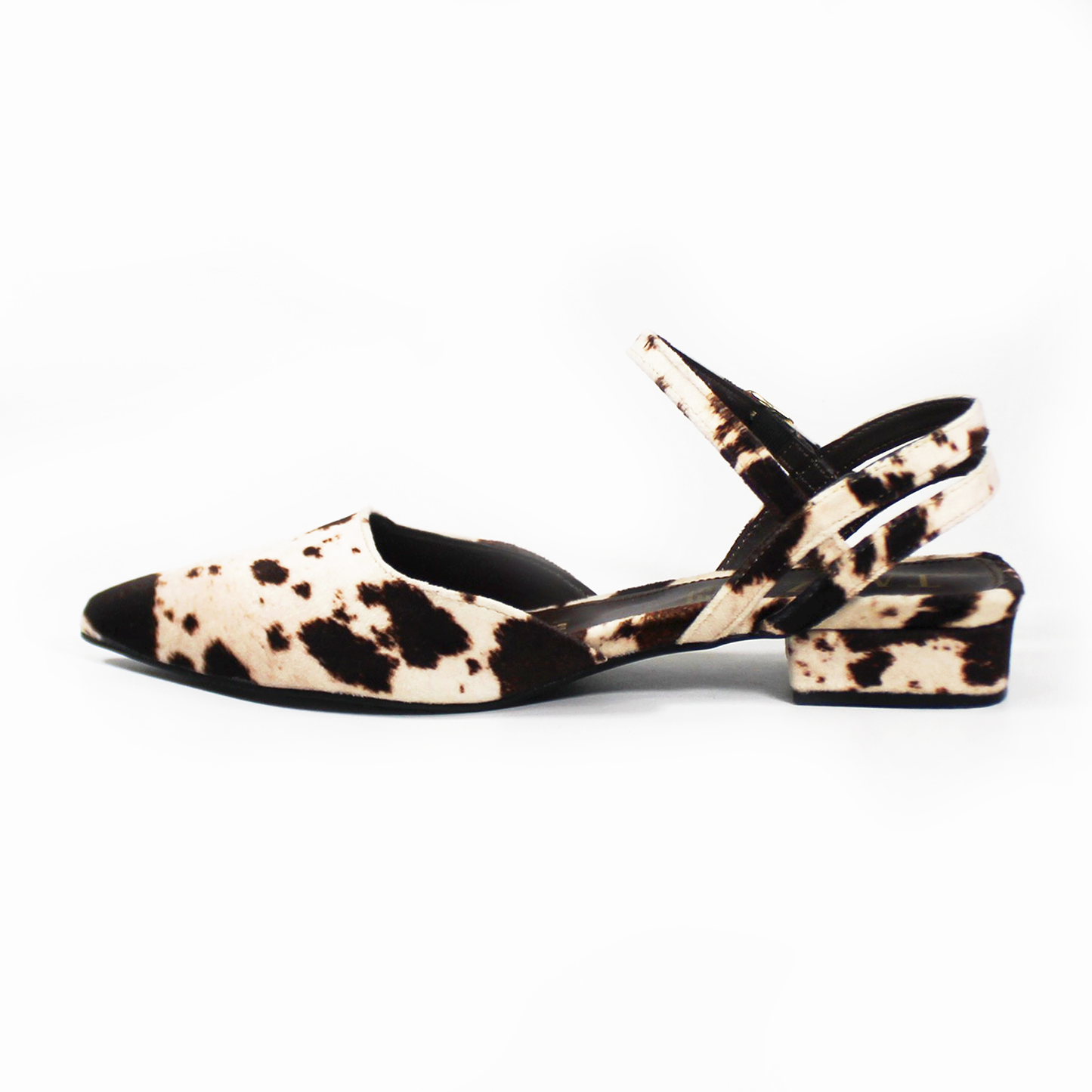Flat Slingback puntal de Vaca con Pulsera Destalonado de Dama TACZA