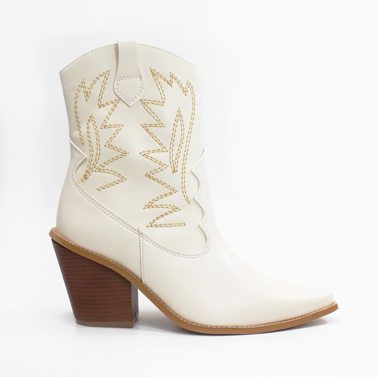 Bota Vaquera color Late con Bordado de Dama TACZA