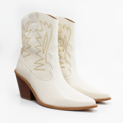 Bota Vaquera color Late con Bordado de Dama TACZA