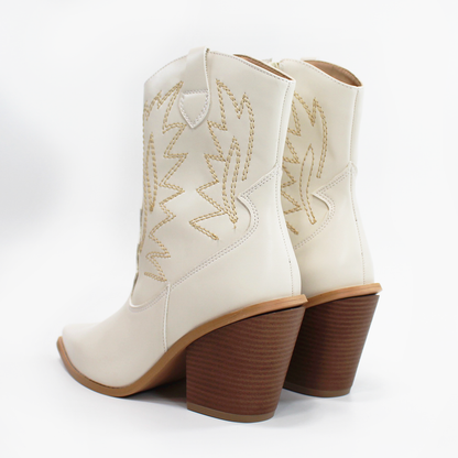 Bota Vaquera color Late con Bordado de Dama TACZA