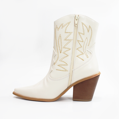 Bota Vaquera color Late con Bordado de Dama TACZA