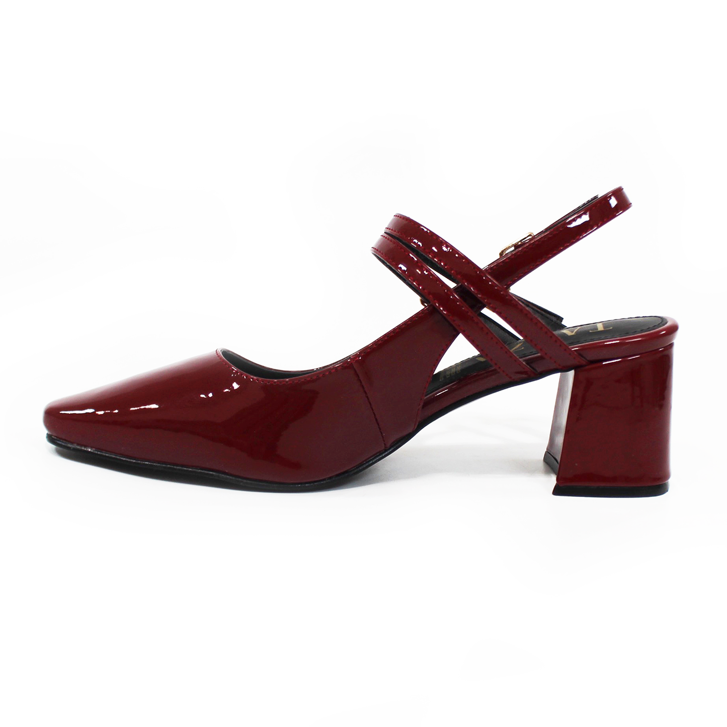 Zapatilla Mary Jane Puntal Vino Charol de Dama TACZA