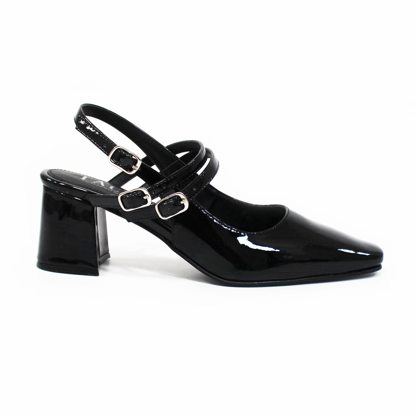 Zapatilla Mary Jane Puntal Negro Charol de Dama TACZA