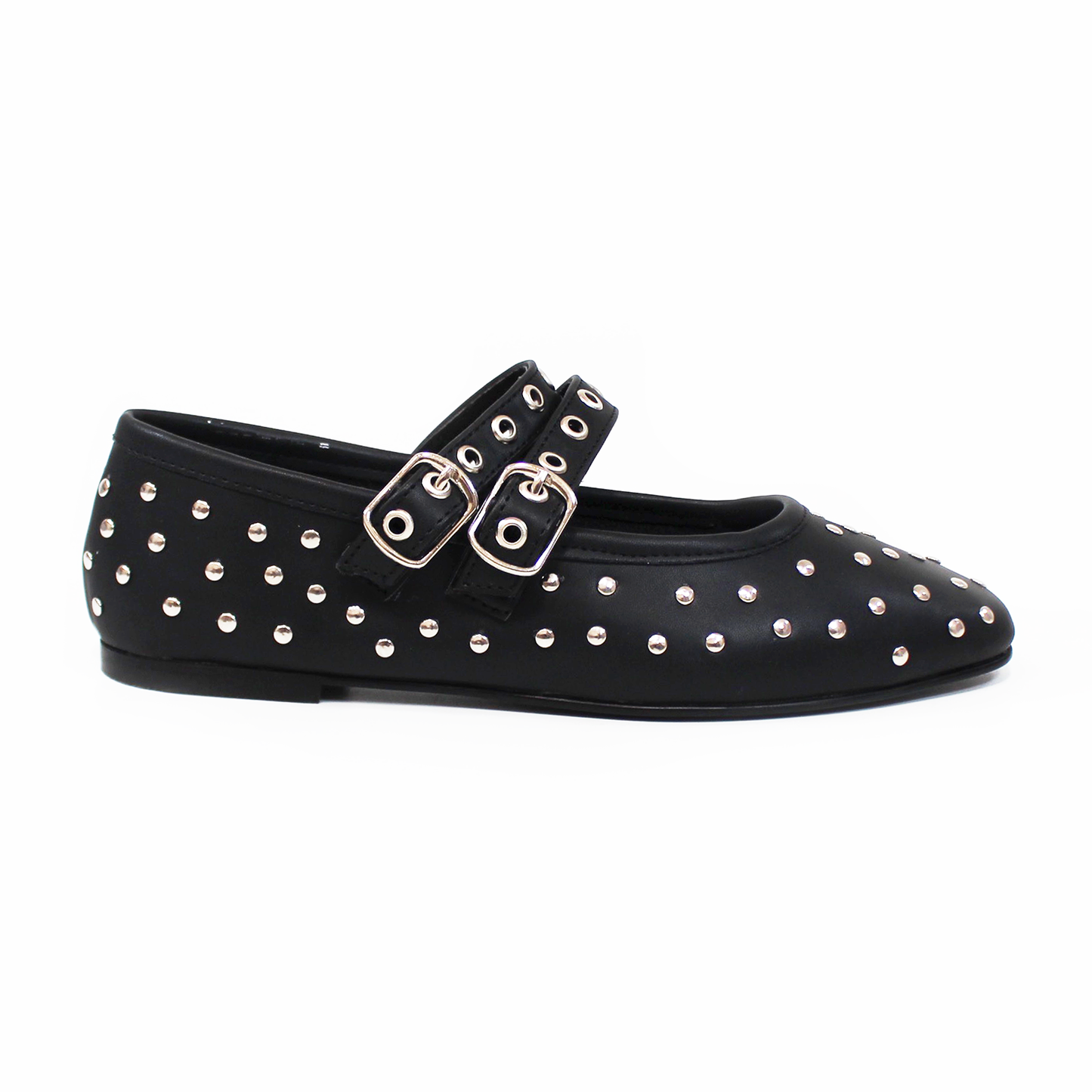 Flat Ballerina con Estoperoles doble Pulsera color Negro de Dama TACZA