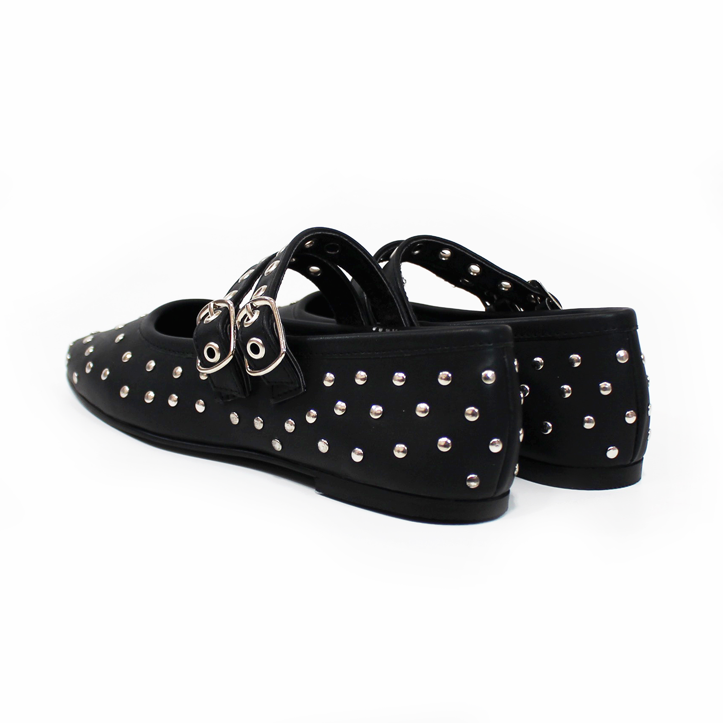 Flat Ballerina con Estoperoles doble Pulsera color Negro de Dama TACZA