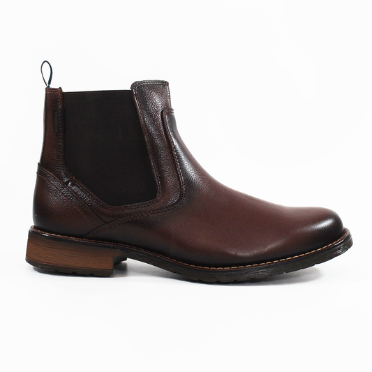 Bota Casual Chelsea Cogñac de Piel de Caballero VERDE TABACO