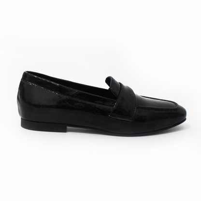 Mocasín de Piel Negro Charol de Dama SUAVE CAMINAR