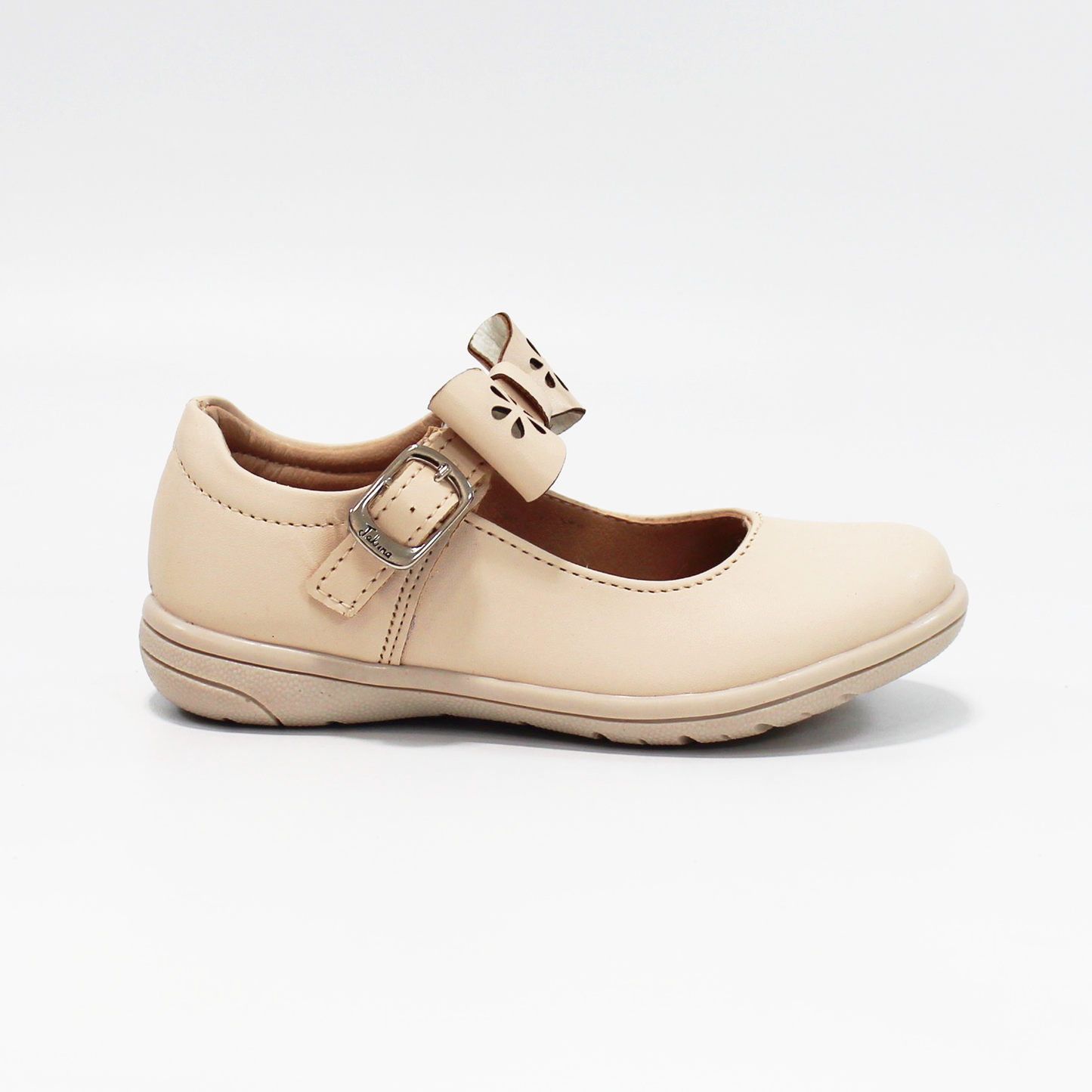 Zapato de Niña con Moño Crema JAKUNA