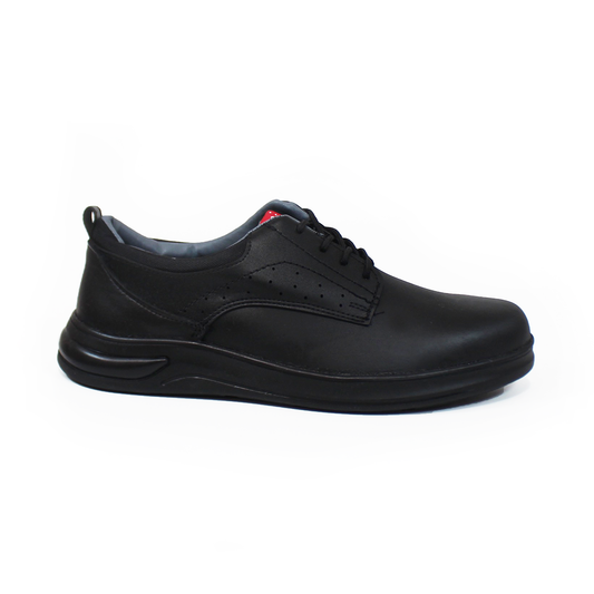 Zapato Escolar Juvenil Negro con Cintas VAVITO