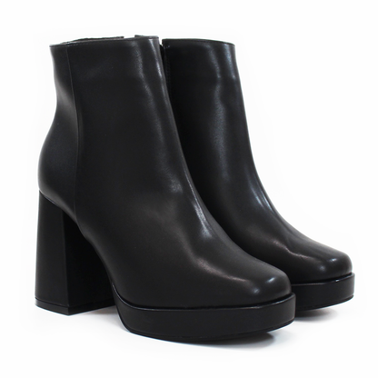 Botín de Plataforma con Cierre color Negro de Dama LADY PAULINA