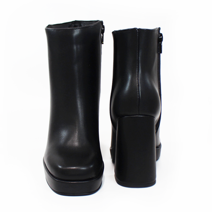 Botín de Plataforma con Cierre color Negro de Dama LADY PAULINA