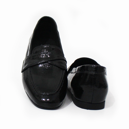Mocasín de Piel Negro Charol de Dama SUAVE CAMINAR